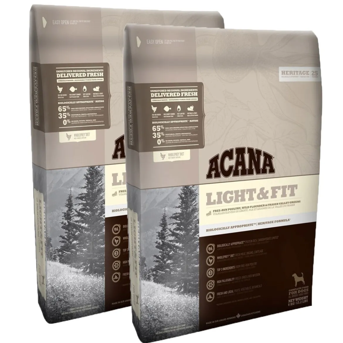 Acana Dog Light & Fit 2 x 11,4 kg