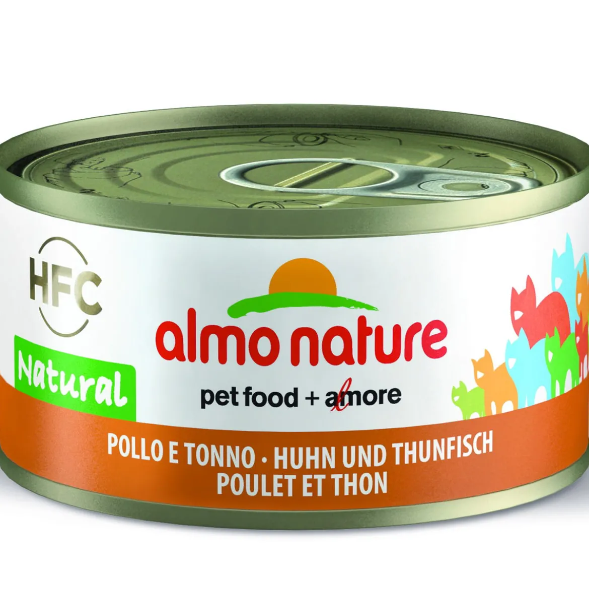 Almo Nature HFC -kissan märkäruoka, kana ja tonnikala 70 g