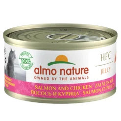 Almo Nature HFC -kissan märkäruoka hyytelössä, lohi ja kana70 g