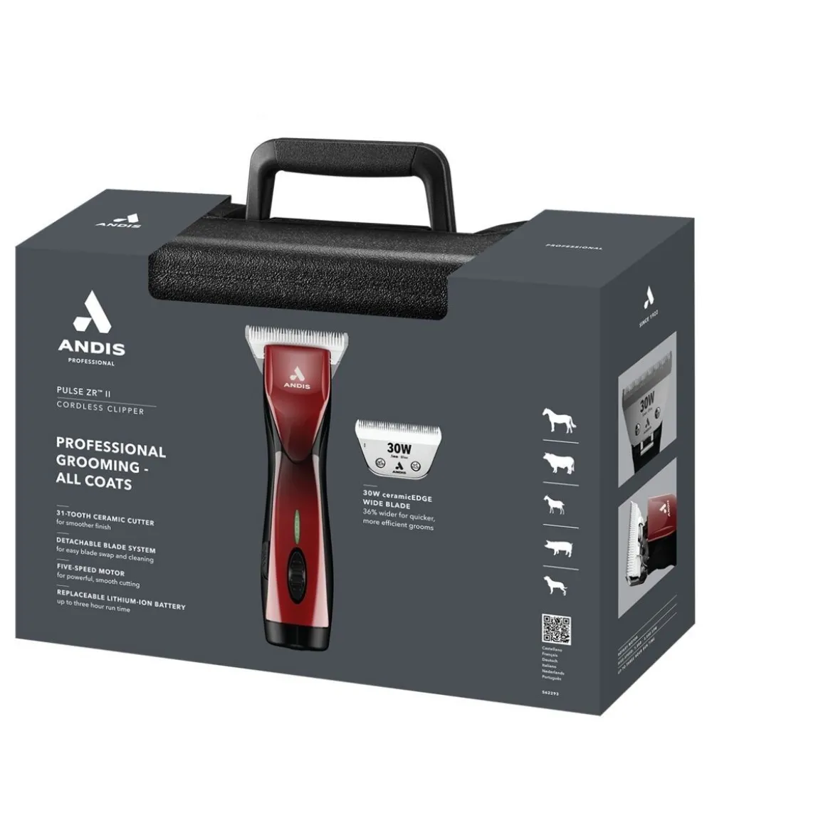 Andis Pulse ZR II Wide trimmauskone punainen