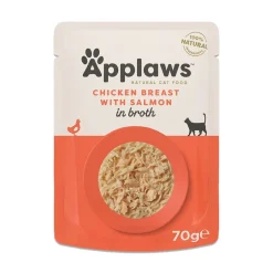Applaws Kana ja lohi liemessä 70 g
