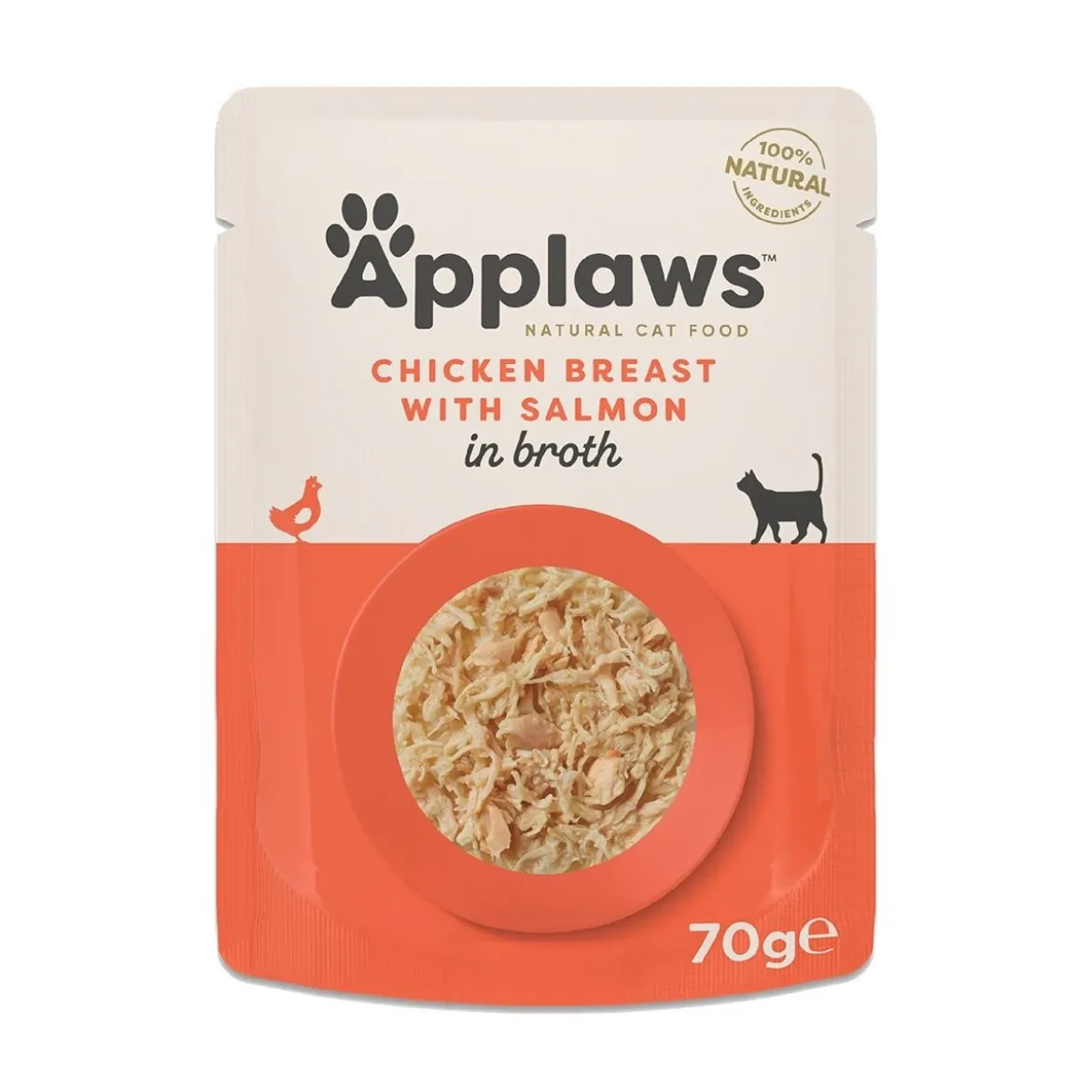 Applaws Kana ja lohi liemessä 70 g