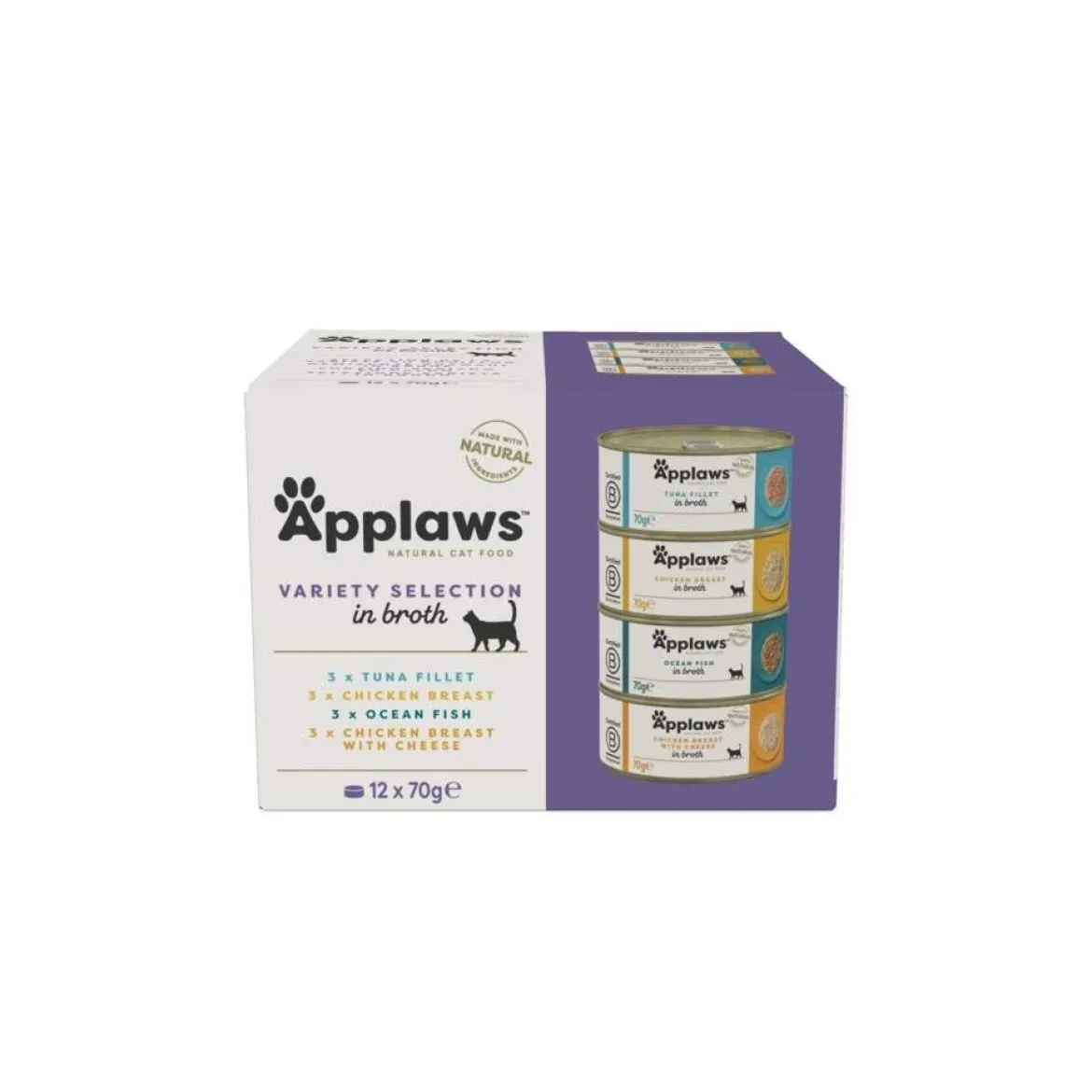 Applaws Kana- & kalalajitelma 12x70g