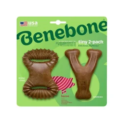 Benebone 2 kpl - Dental Chew/Wishbone Bacon Tiny