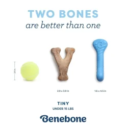 Benebone Puppy Rubber Bones Bacon Tiny 2 kpl