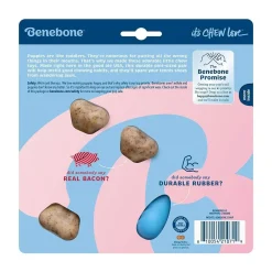 Benebone Puppy Rubber Bones Bacon Tiny 2 kpl