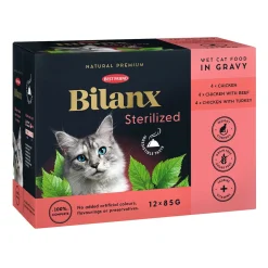 Bilanx Sterilized Chicken, Beef & Turkey 12 x 85 g