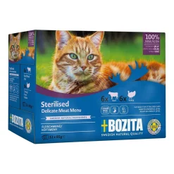 Bozita Indoor & Sterilised lihalajitelma hyytelössä 12x85 g