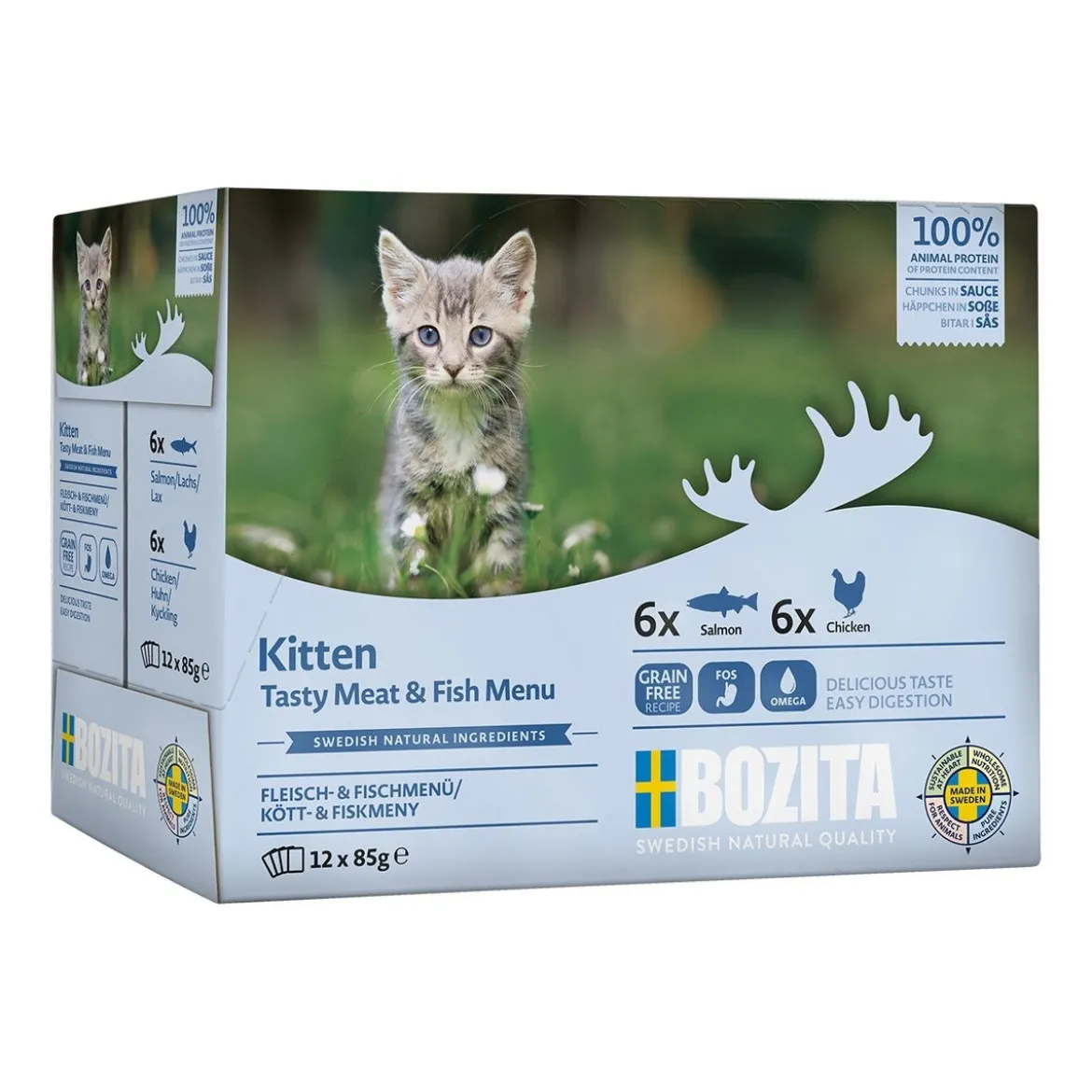 Bozita kitten lajitelma kastikkeessa 12x85 g