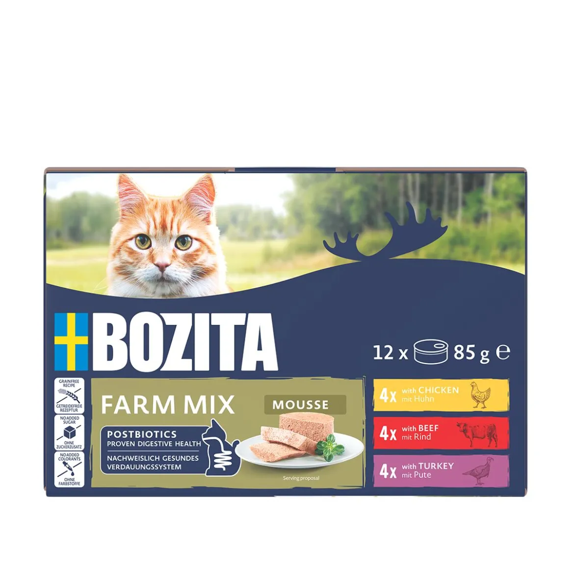 Bozita Mousse Mixed Farm 12x85g