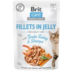 Brit Care Jelly kalkkunafilee & katkarapu hyytelössä 85 g