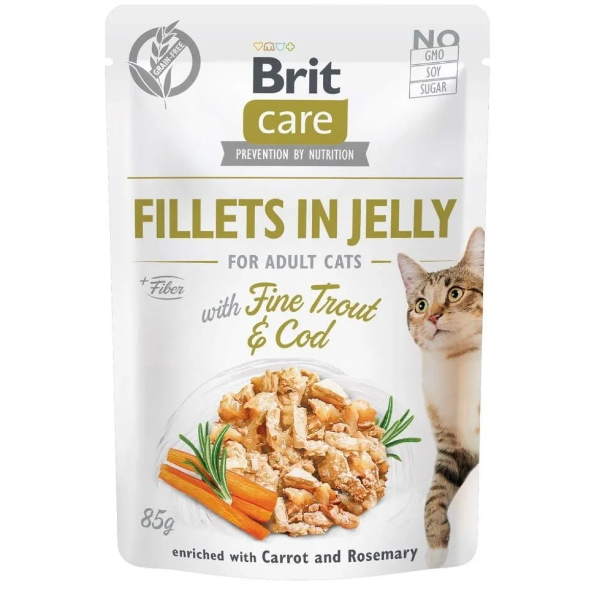 Brit Care Jelly taimen & turskafilee hyytelössä 85 g