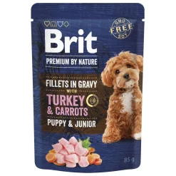 Brit Premium by Nature Dog Puppy & Junior Kalkkuna & Porkkana 85 g