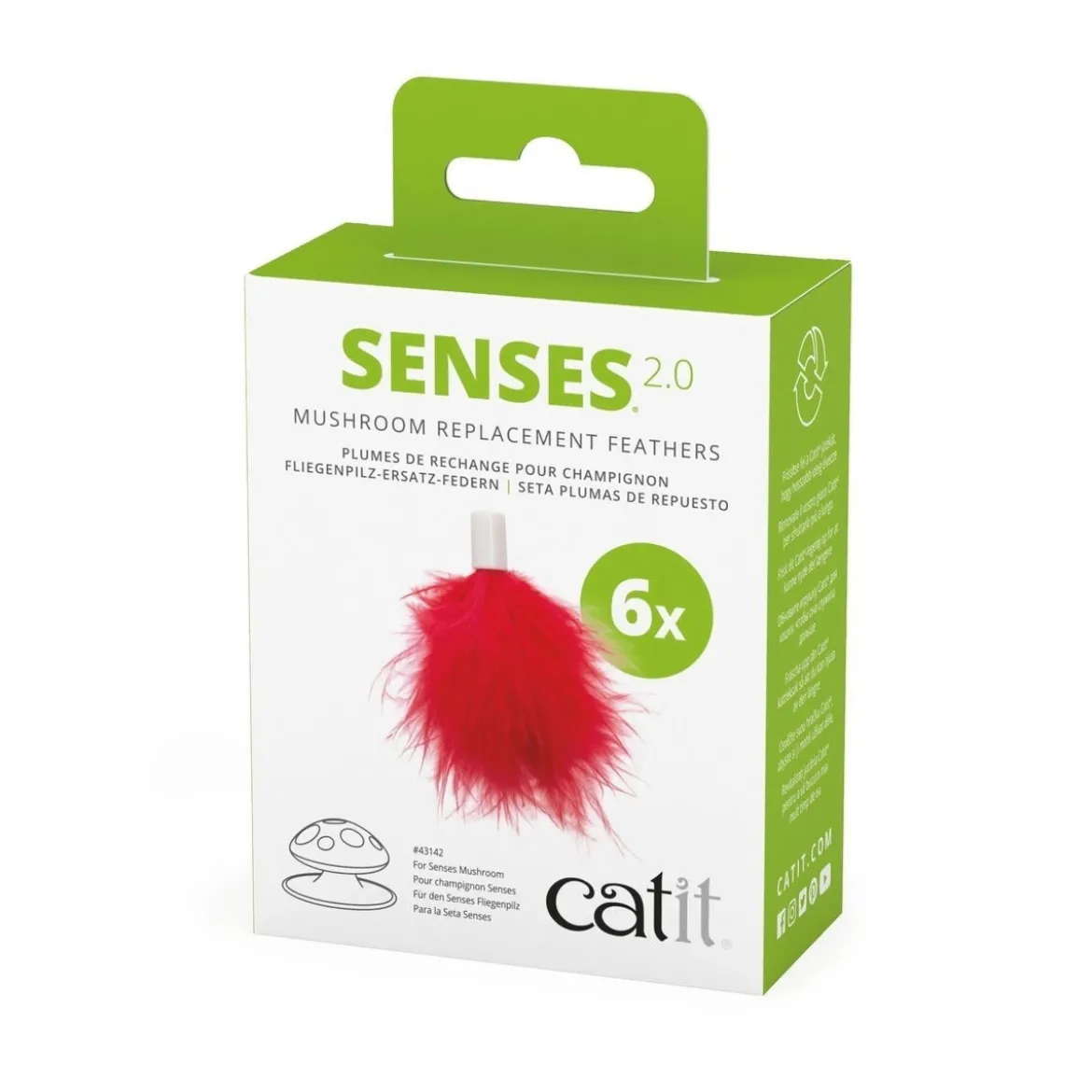 Catit Senses 2.0 Mushroom vaihtohöyhenet 6-pack