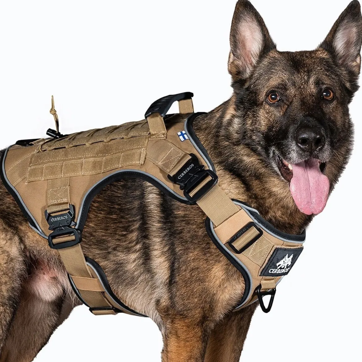 Cerberos Tactical koiran valjaat, Desert Brown
