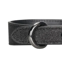 Collar of Sweden kapea solkipanta, musta glitter