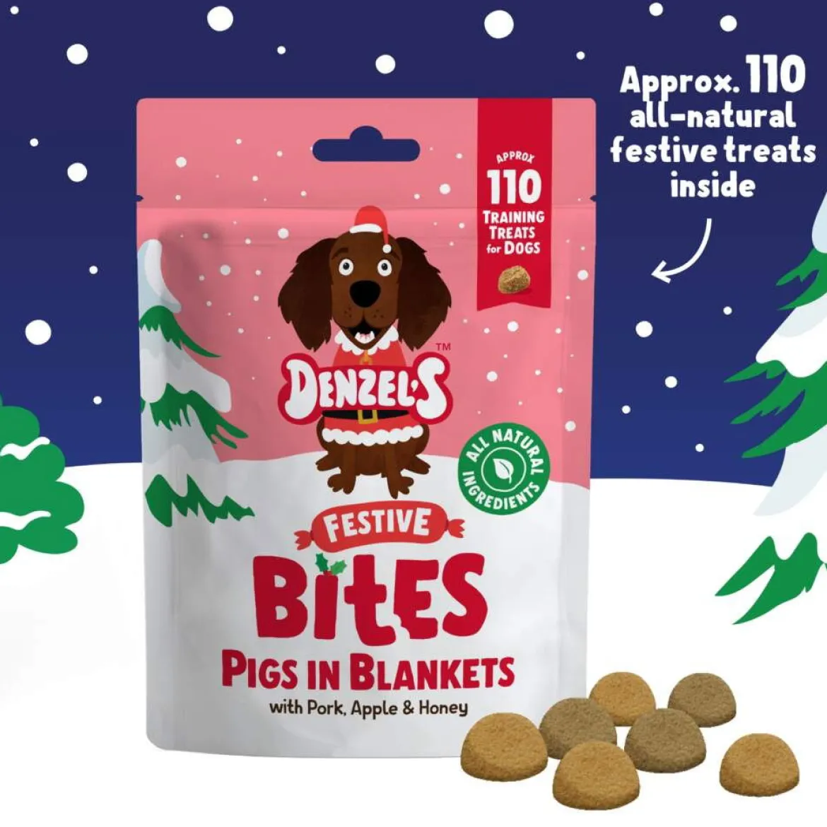 Denzel's Christmas Stocking -herkkulahjapakkaus koiralle 245g