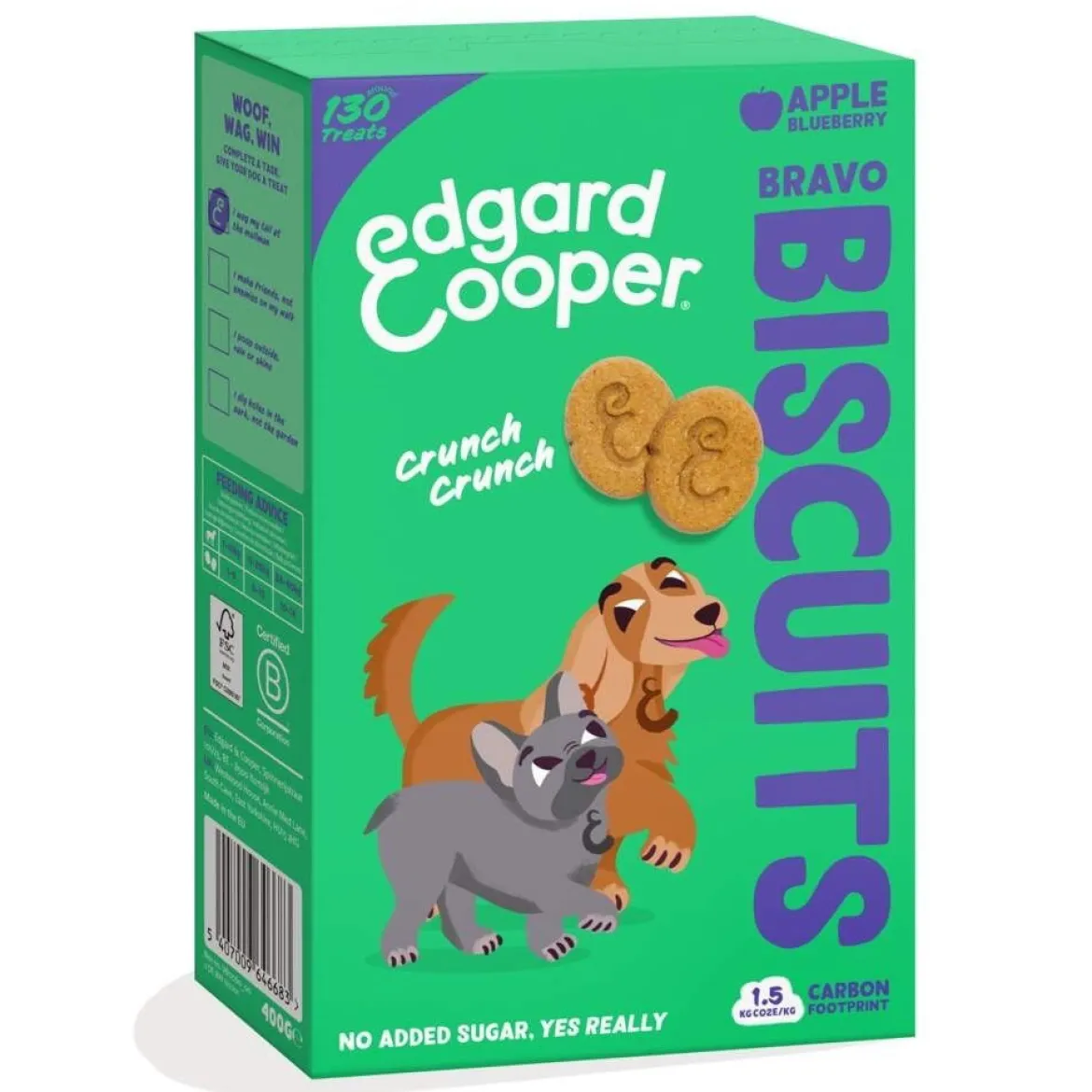E&C-keksiherkku koiralle, omena-mustikka 400 g