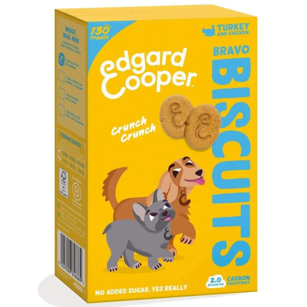 E&C-koirankeksit, kalkkuna-kana 400 g