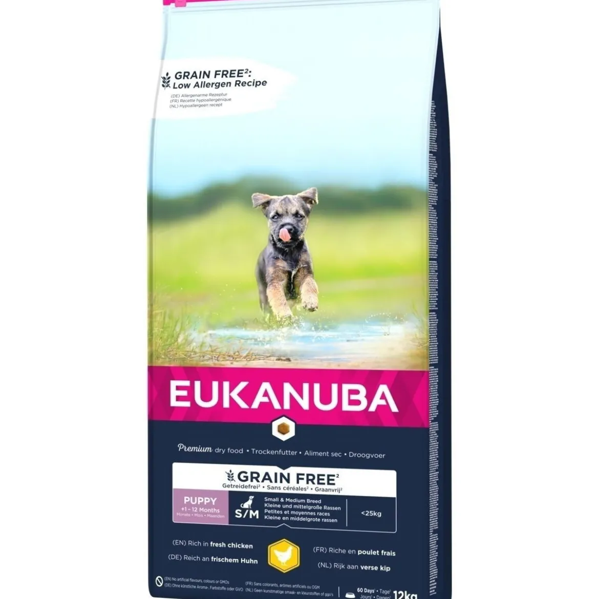 Eukanuba Grain Free Puppy Small/medium Chicken 2 x 12kg