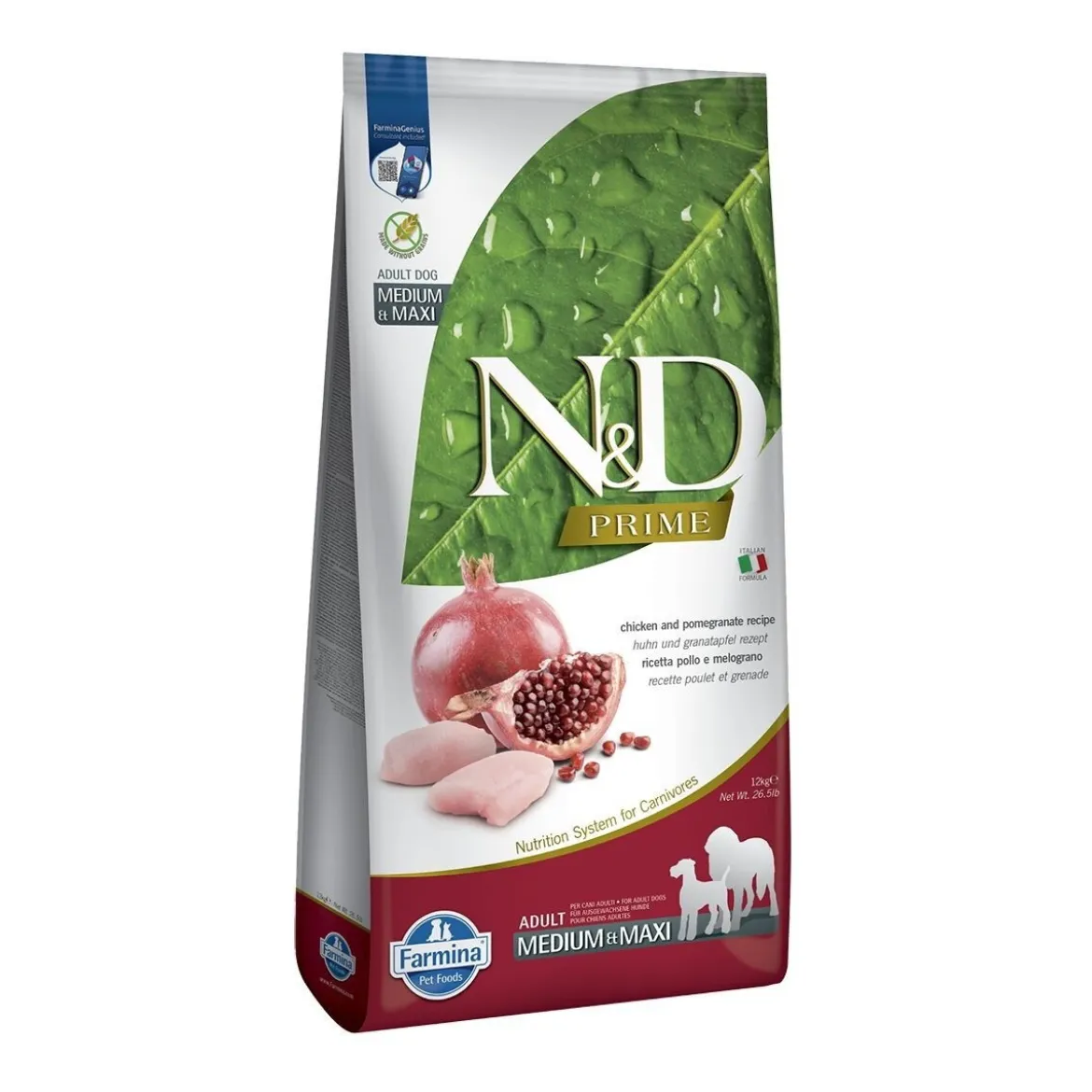 Farmina N&D Prime Dog Chicken & Pomegranate M/L 12 kg
