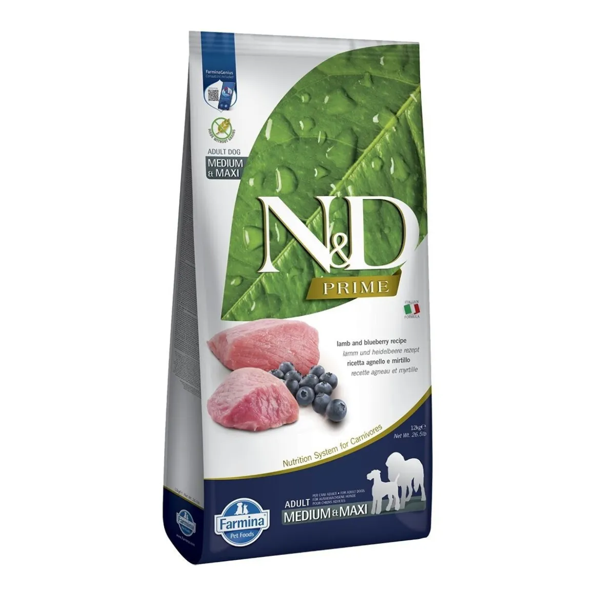 Farmina N&D Prime Dog Lamb & Blueberry M/L 12 kg