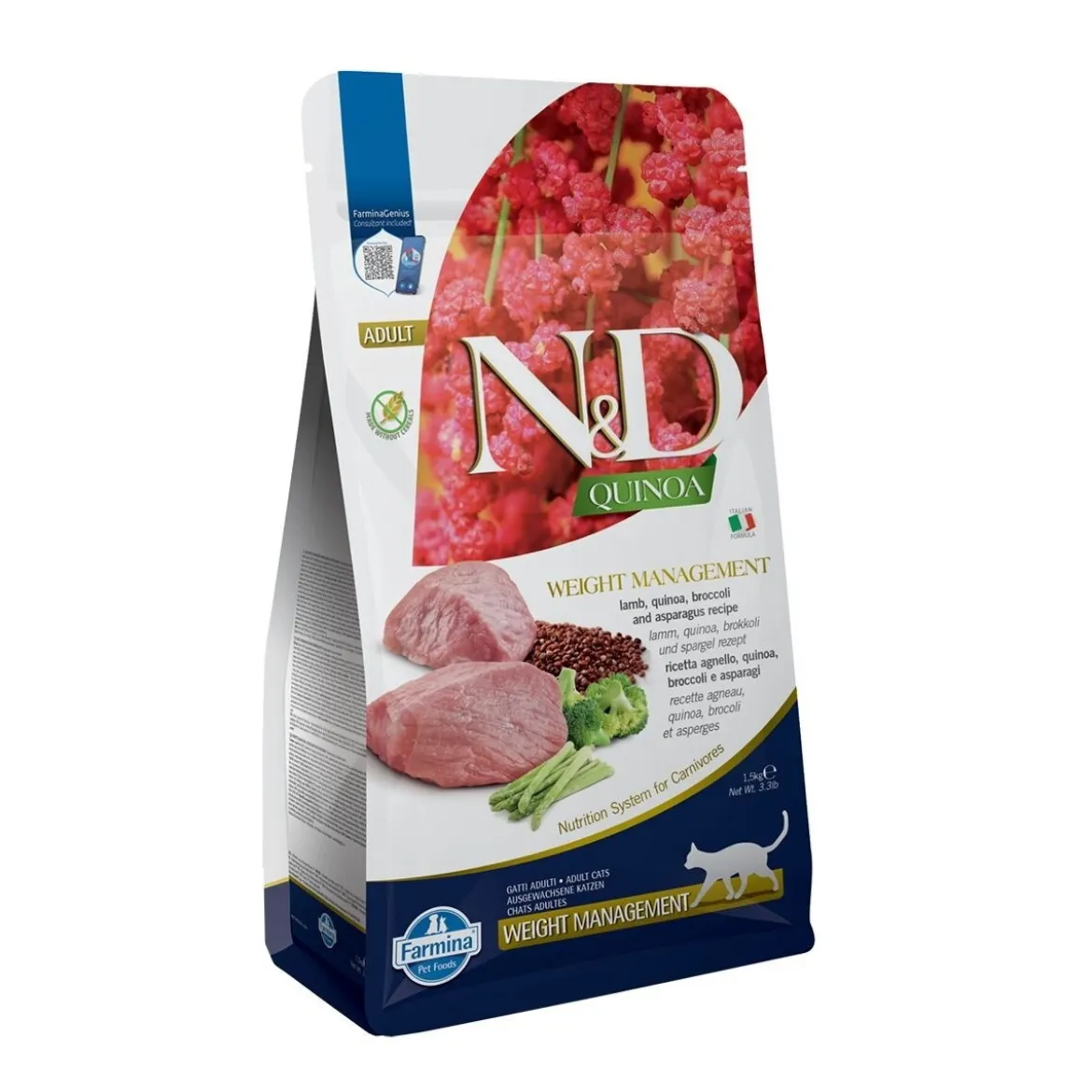 Farmina N&D Quinoa Cat Weight Man Lamb 1,5 kg