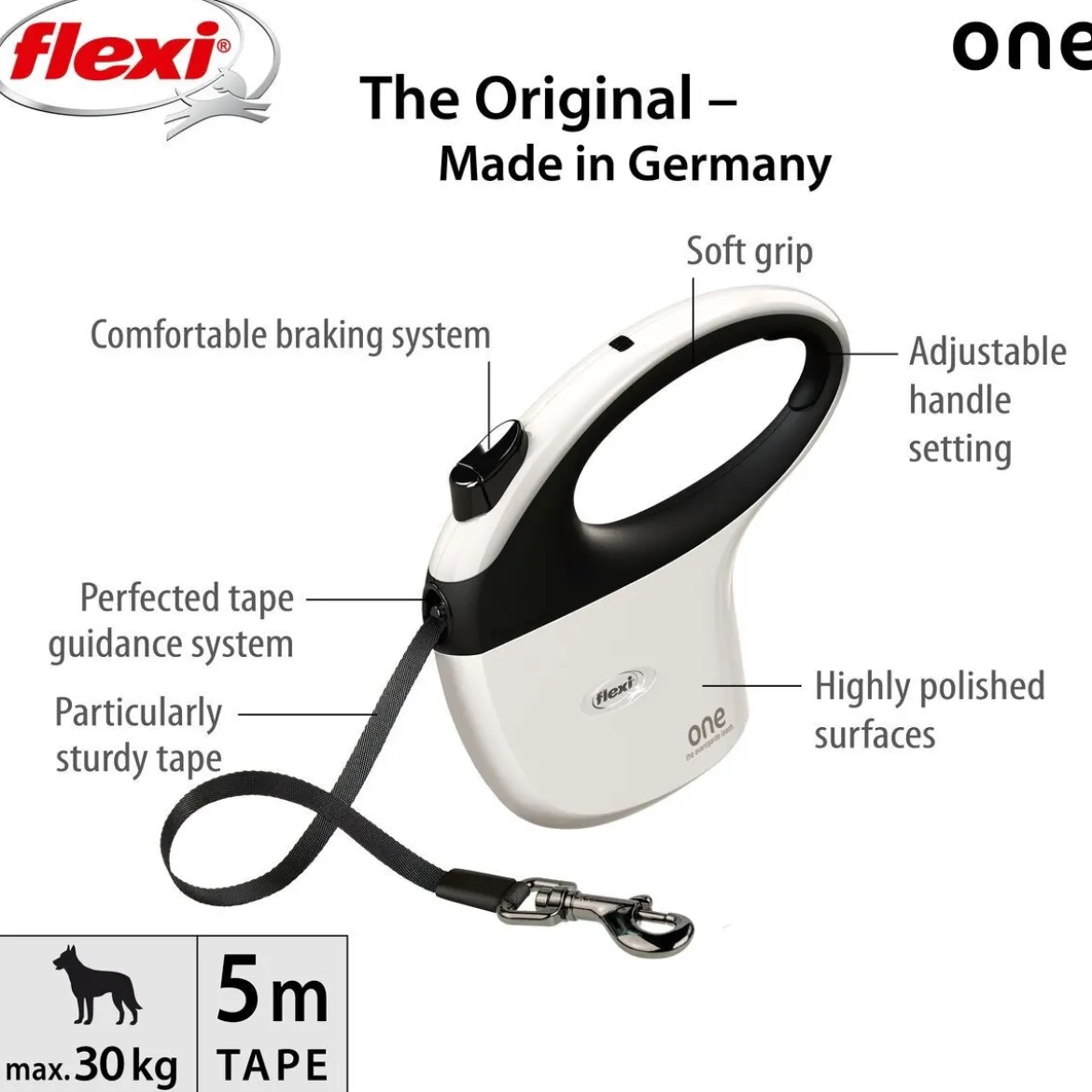 Flexi One The Avantgarde leash Tape 5m
