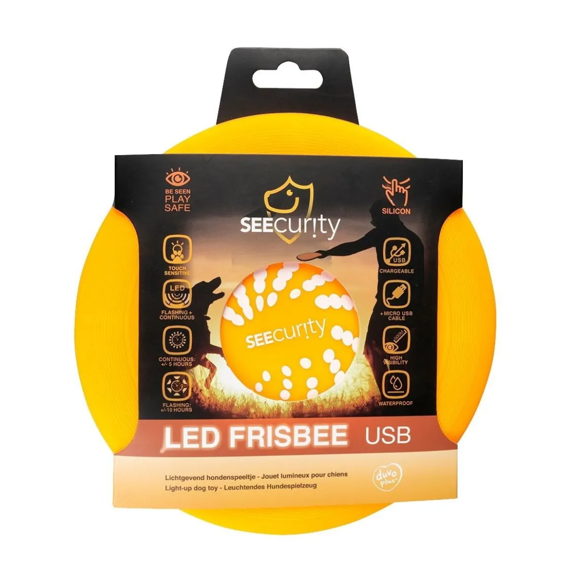 Frisbee LED-valolla Duvo+