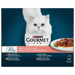 Gourmet Perle Mini Fillets Meat&Fish Gravy 24x85g