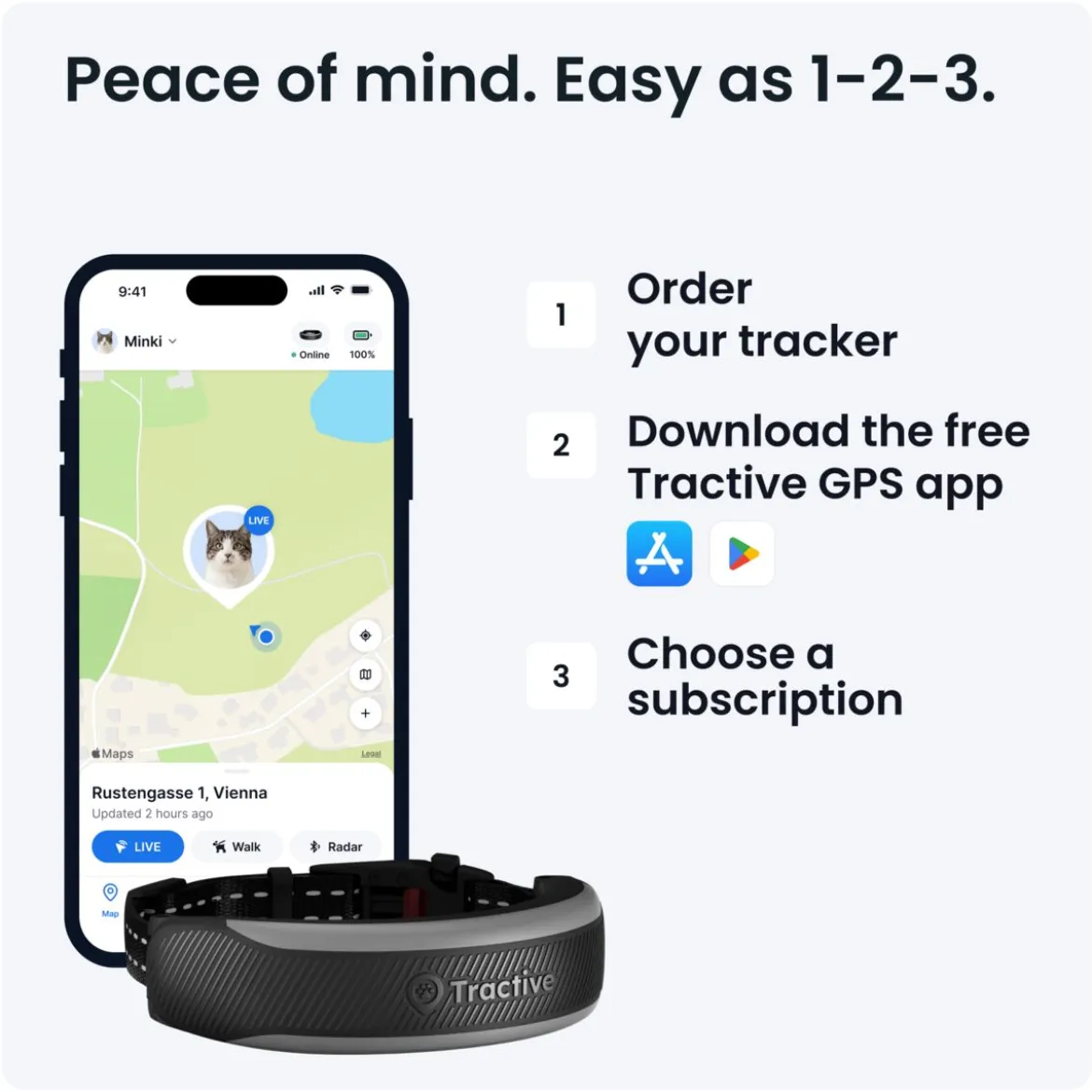 GPS kissalle Tractive CAT 6 Mini