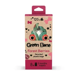Green Bone poop bag Forest berries