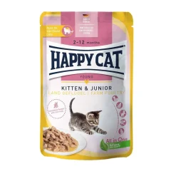 Happy Cat Kitten & Jr Farm Poultry 85 g