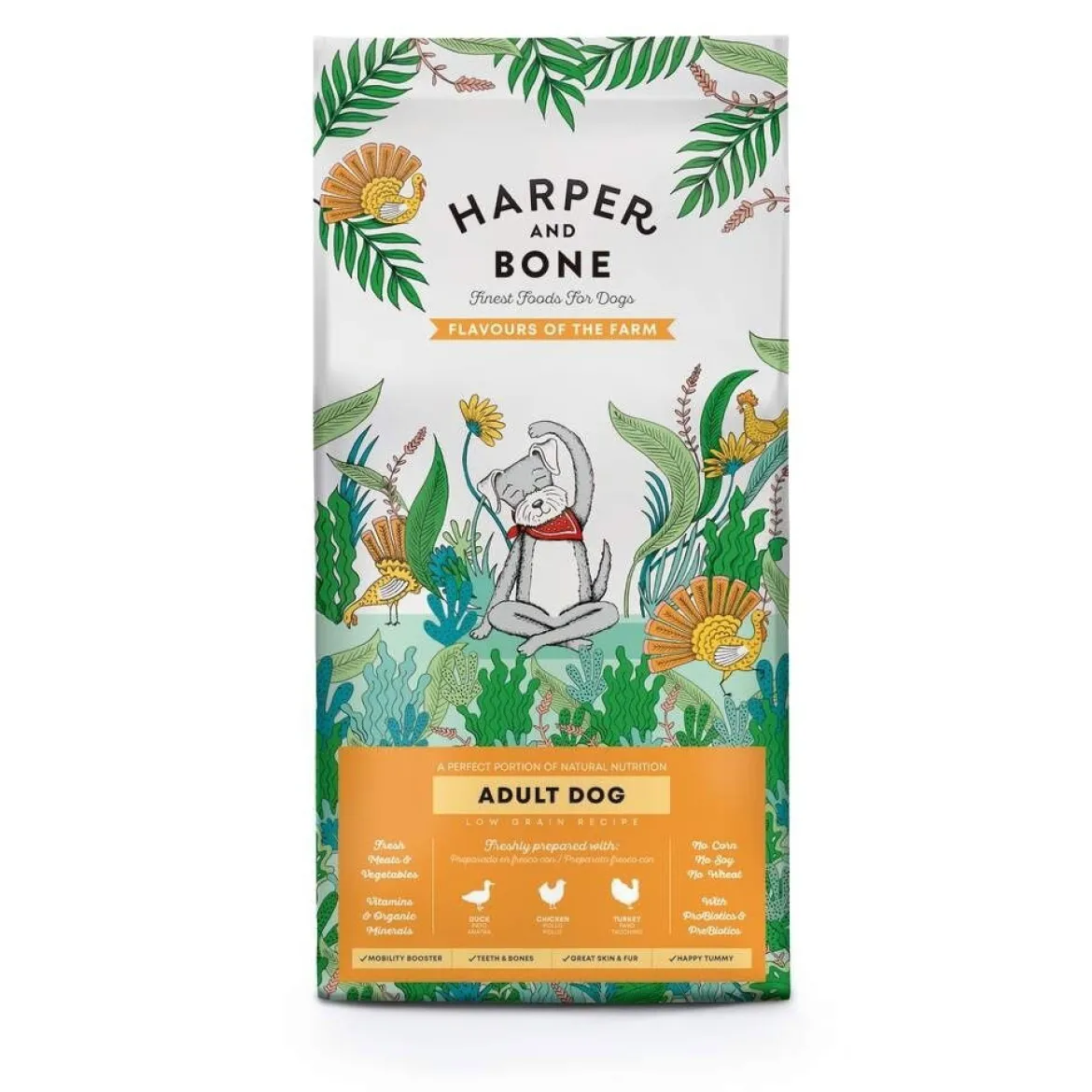 Harper & Bone Dog Adult Medium/Large Flavours Farm