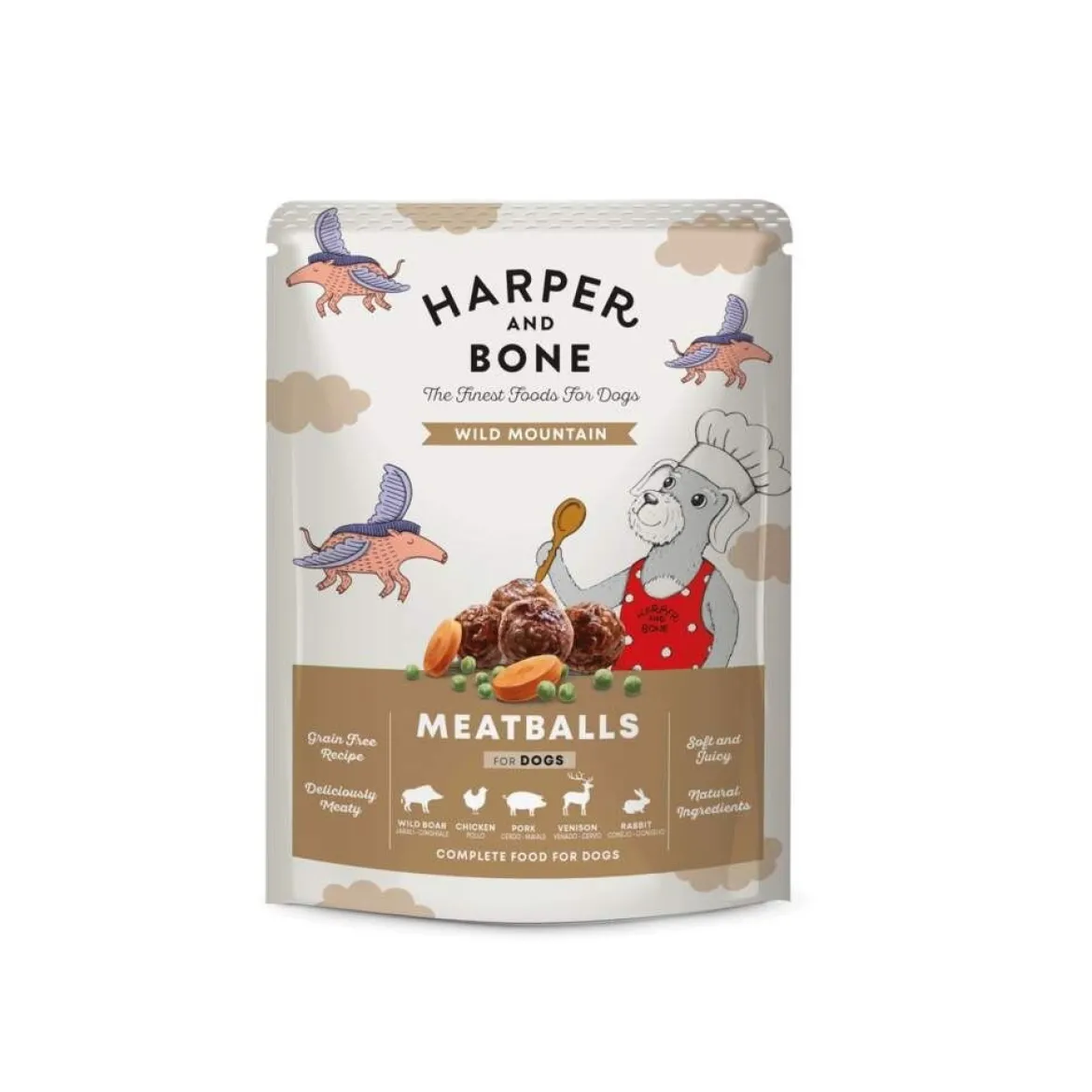 Harper & Bone Dog Pouch Wild Mountain 300 g