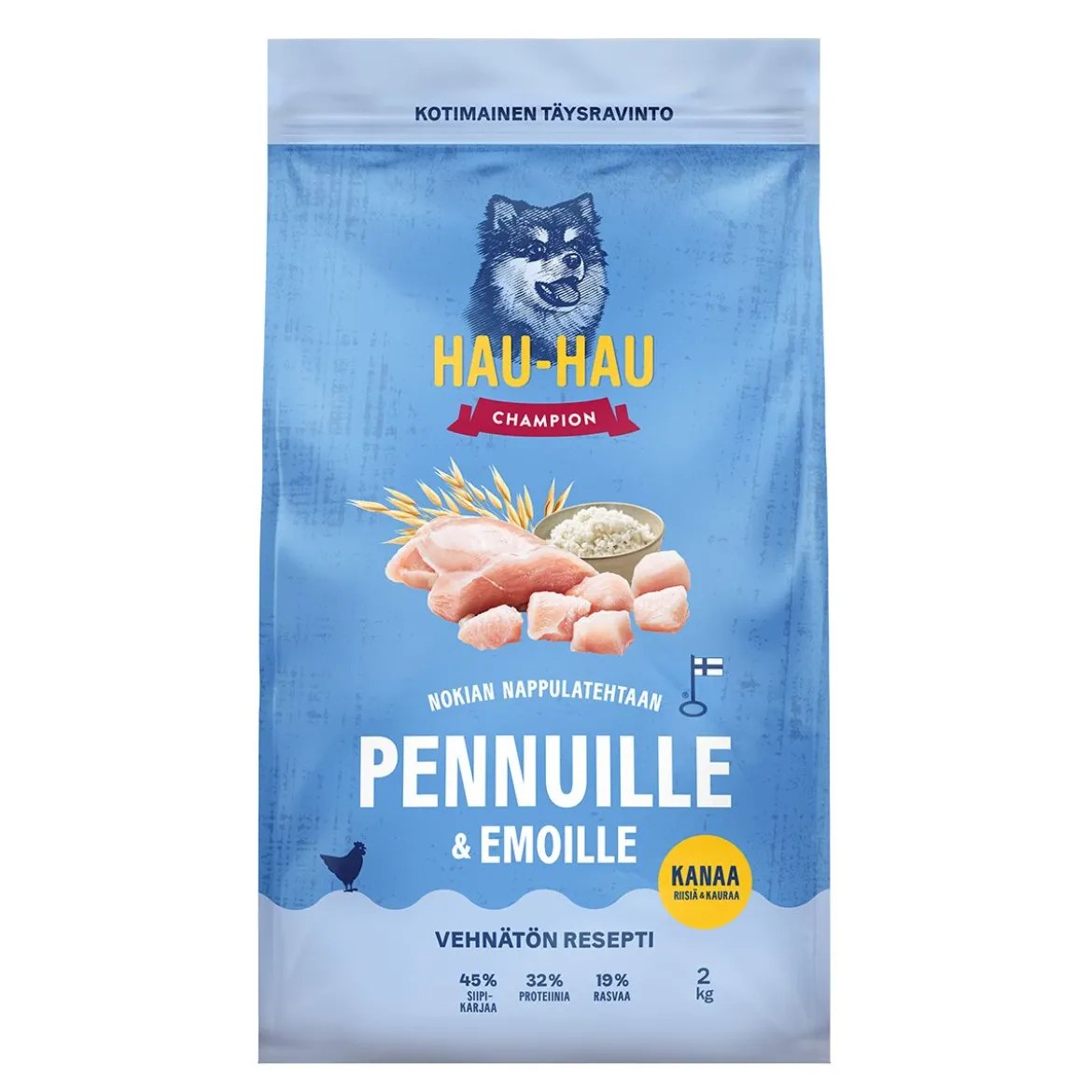 Hau-Hau Champion Kana riisi ja kaura pennuille