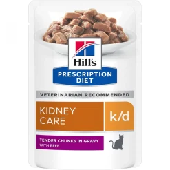 Hills Diet Cat k/d Beef Pouch 12x85g