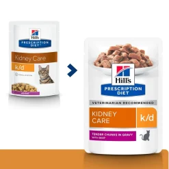 Hills Diet Cat k/d Beef Pouch 12x85g