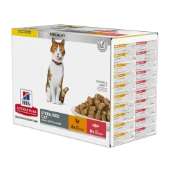 Hill's Science Plan Cat Adult Sterilised Salmon & Chicken 12x85 g