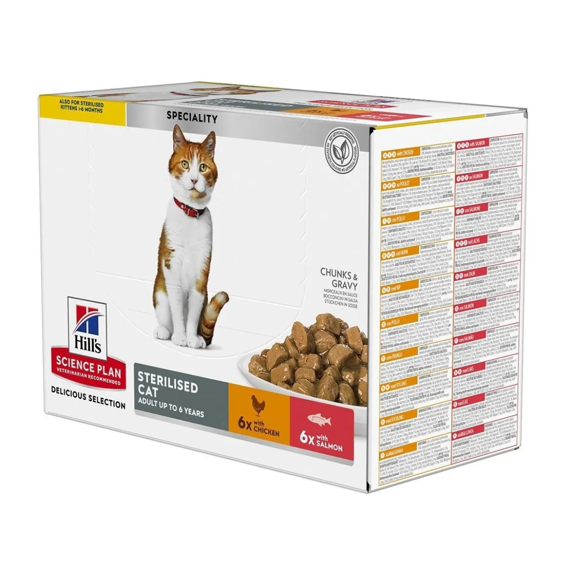 Hill's Science Plan Cat Adult Sterilised Salmon & Chicken 12x85 g