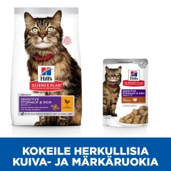 Hill's Science Plan Cat Adult Sensitive Stomach & Skin Turkey 12x85g