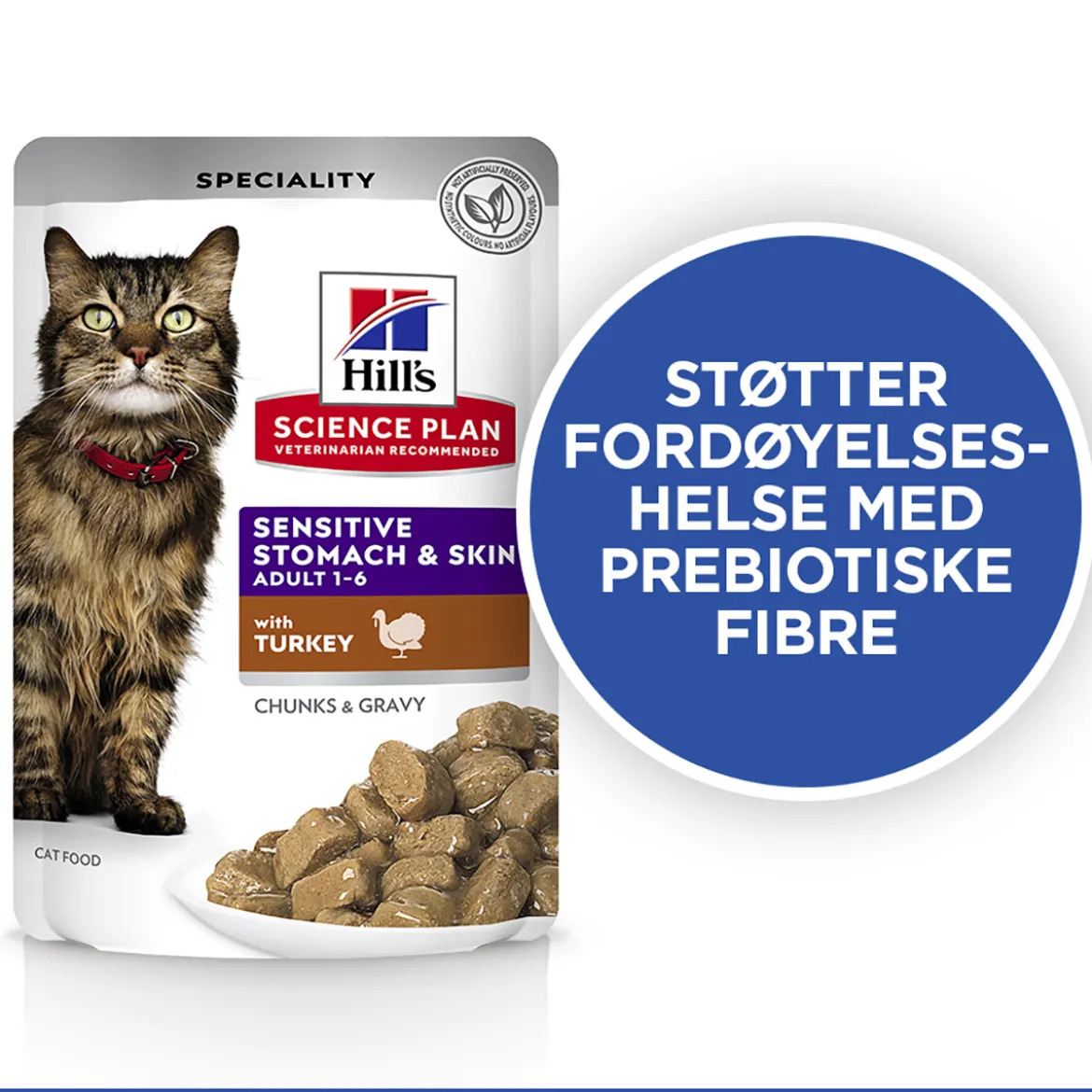 Hill's Science Plan Cat Adult Sensitive Stomach & Skin Turkey 12x85g