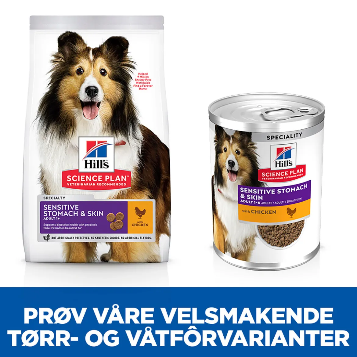 Hill's Science Plan Dog Sensitive Stomach & Skin Chicken & Vegetables 370g
