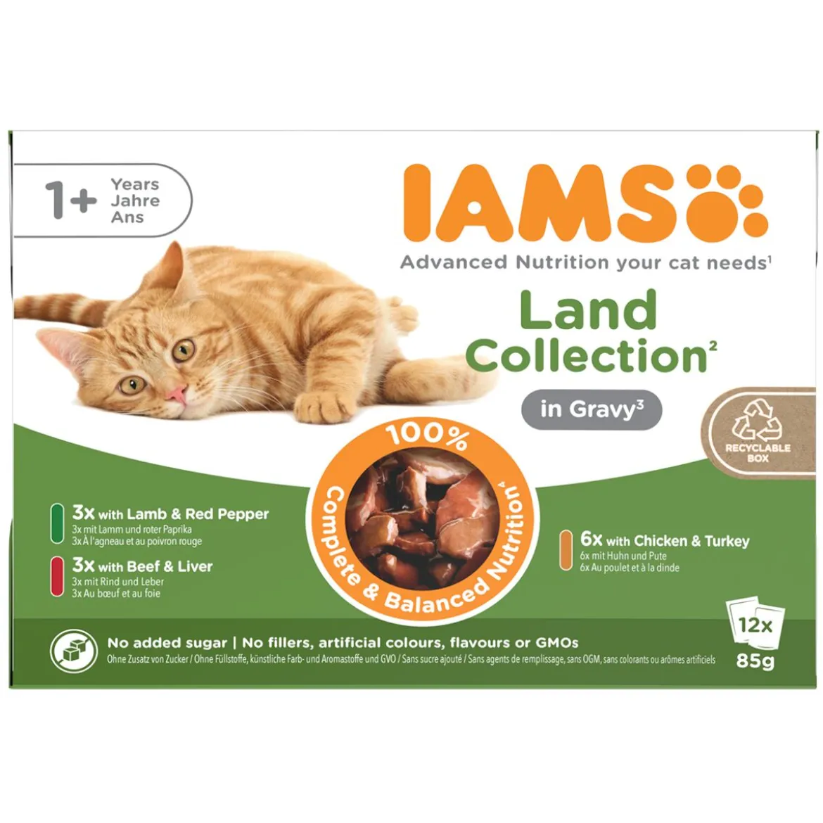 Iams Advanced Nutrition Adult Gravy Lihalajitelma 12 x 85 g