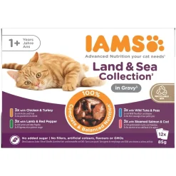 Iams Advanced Nutrition Adult Gravy Liha- & kalalajitelma 12 x 85 g