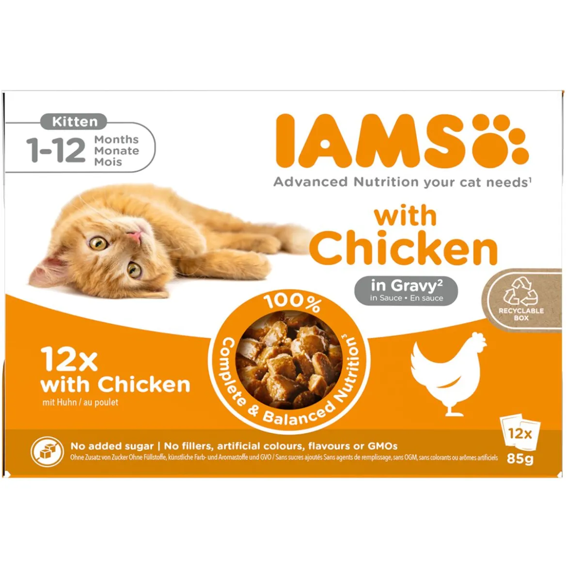 IAMS Advanced Nutrition Gravy Kitten Multibox 12 x 85 g
