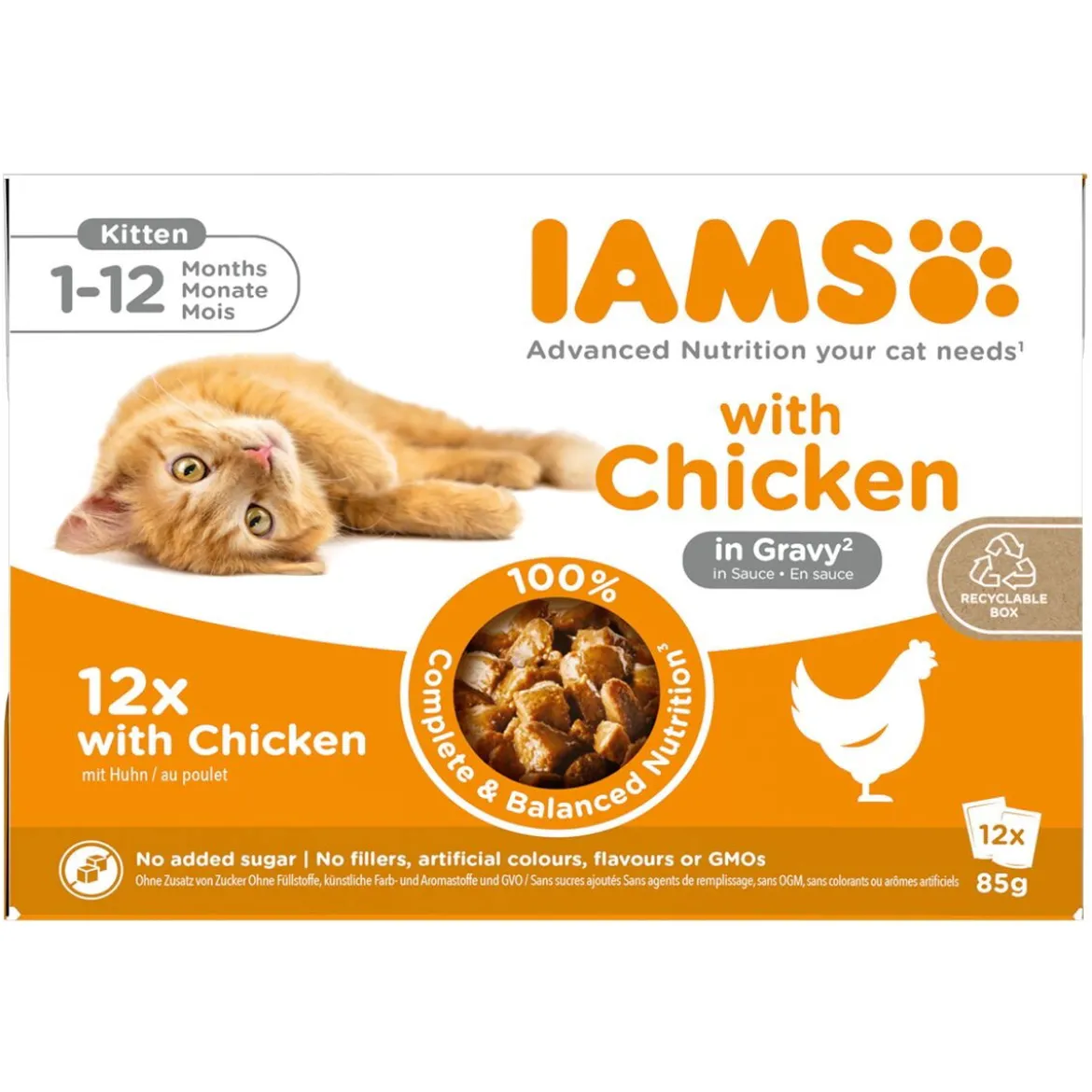 IAMS Advanced Nutrition Gravy Kitten Multibox 12 x 85 g