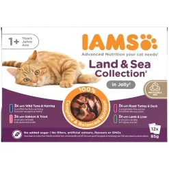 Iams Advanced Nutrition Jelly Liha- ja kalalajitelma 12 x 85 g