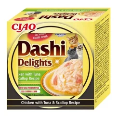 Inaba Dashi Delights Cat tonnikala-kampasimpukka 70 g