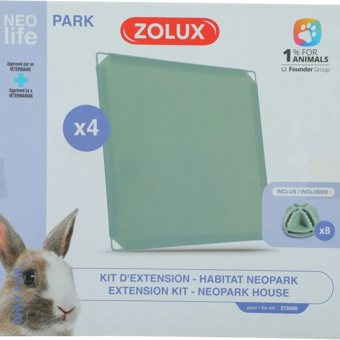 Kanin taikakuution lisäosat Zolux Nlife Habitat, muovia, 4 kpl